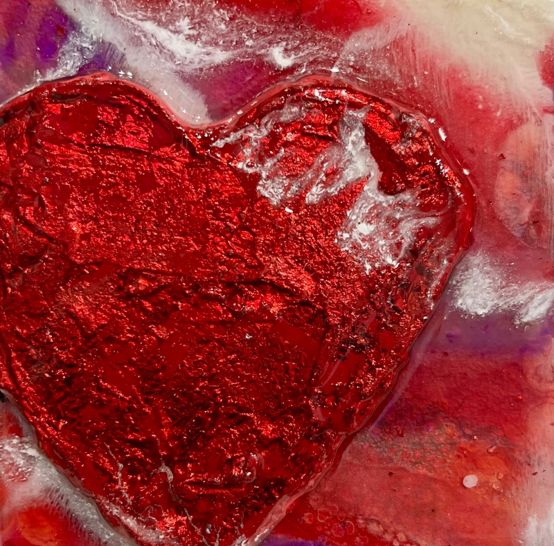 Foiled Heart by artist Lacy Husmann